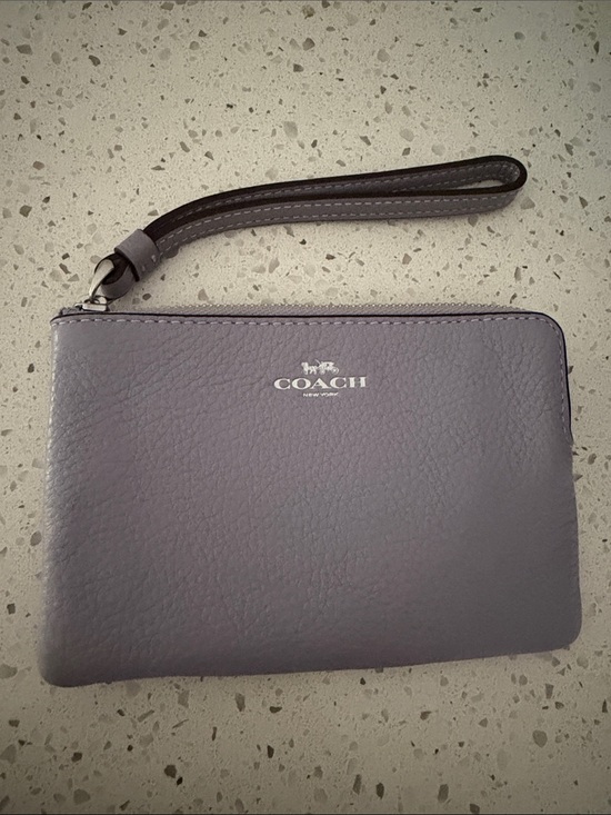 Coach Handbags - Coach Pebbled Leather Wristlet in Lavender
